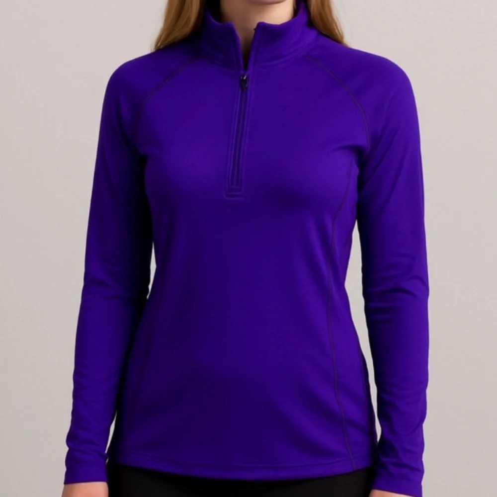 Nike Pro Dri Fit Hyper Warm Half Zip Running Long Sleeve Size XS